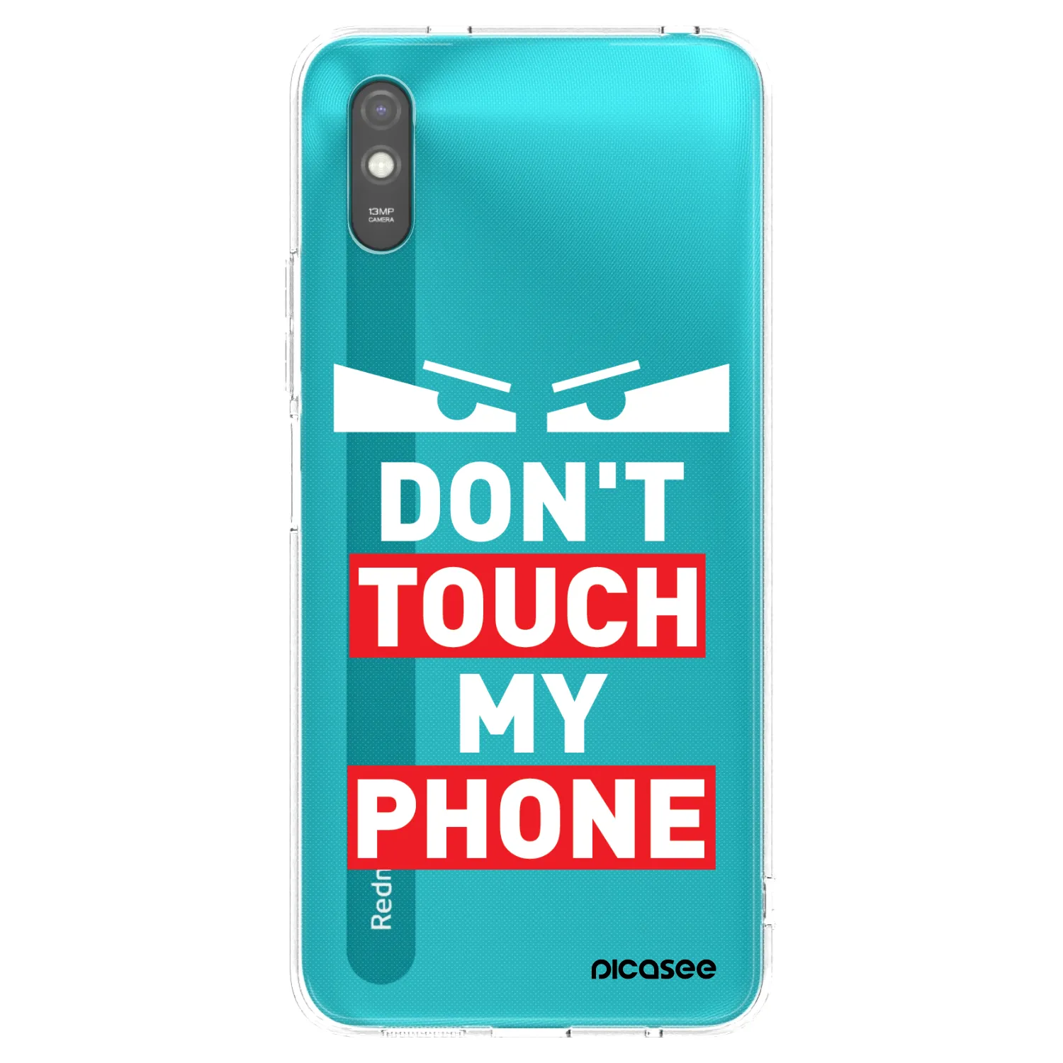 Picasee Xiaomi Redmi 9A Hülle - Schwarzes Silikon - Shadow Eye - Transparent