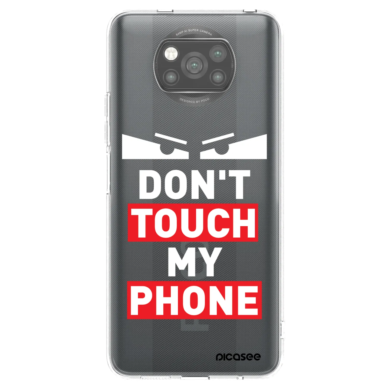 Picasee Xiaomi Poco X3 Hülle - Schwarzes Silikon - Shadow Eye - Transparent