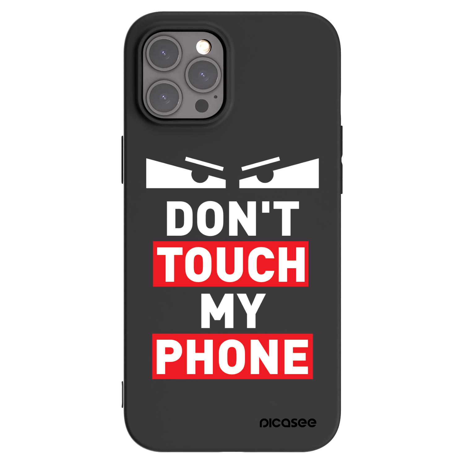 Picasee Apple iPhone 12 Pro Max Hülle - Schwarzes Silikon - Shadow Eye - Transparent