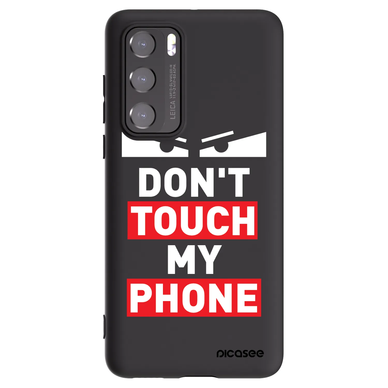 Picasee Huawei P40 Hülle - Schwarzes Silikon - Shadow Eye - Transparent