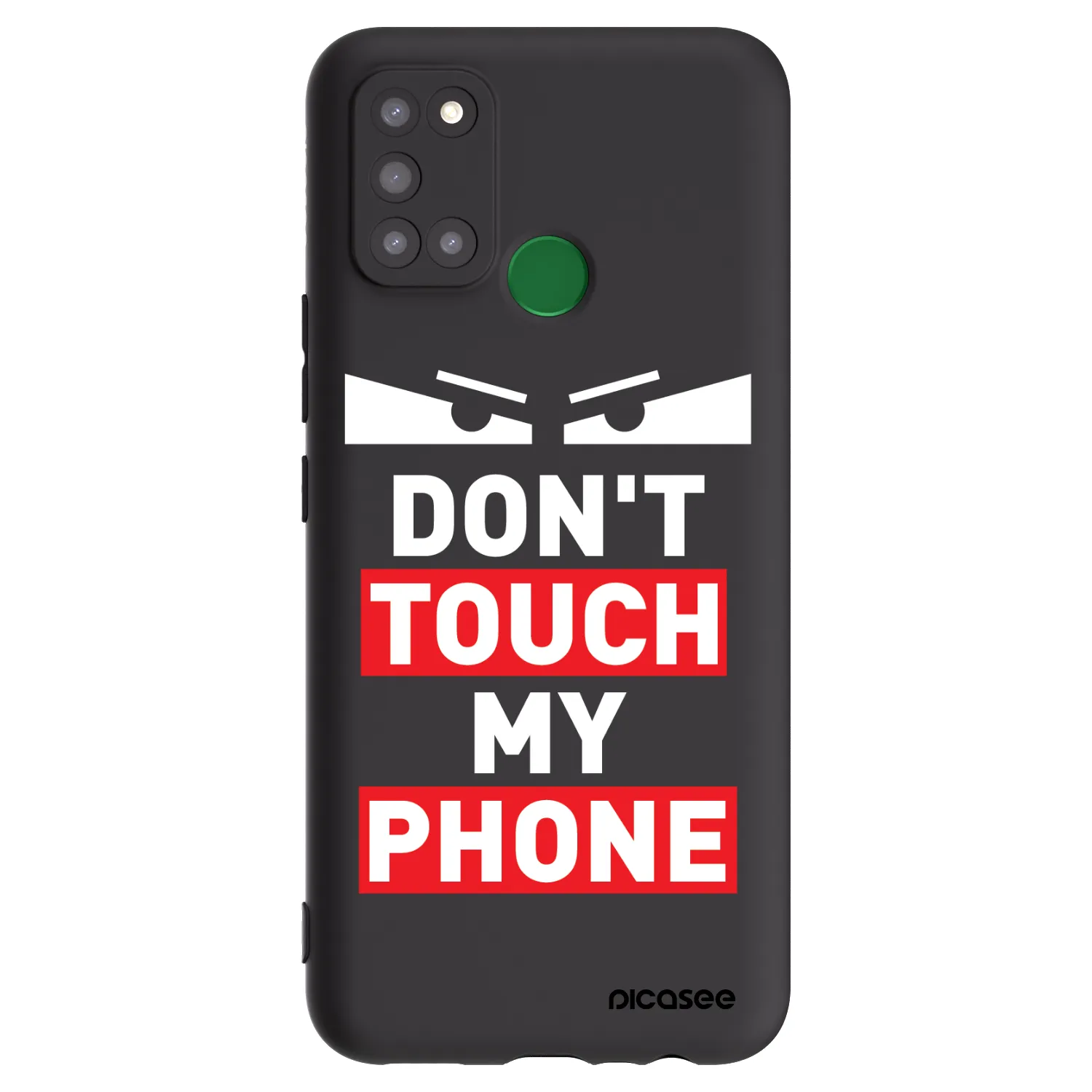 Picasee Realme 7i Hülle - Schwarzes Silikon - Shadow Eye - Transparent