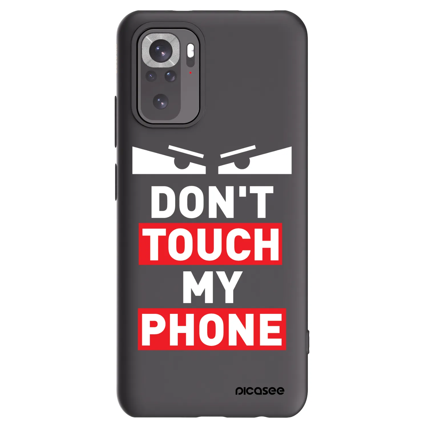 Picasee Xiaomi Redmi Note 10S Hülle - Schwarzes Silikon - Shadow Eye - Transparent