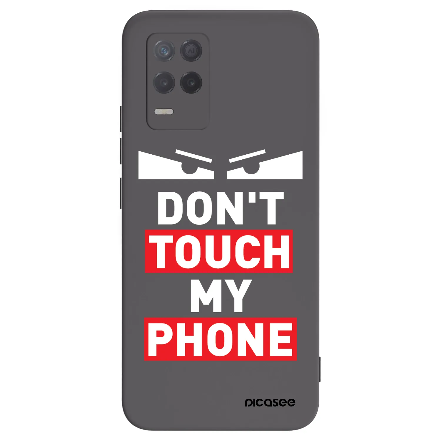 Picasee Realme 8 5G Hülle - Schwarzes Silikon - Shadow Eye - Transparent