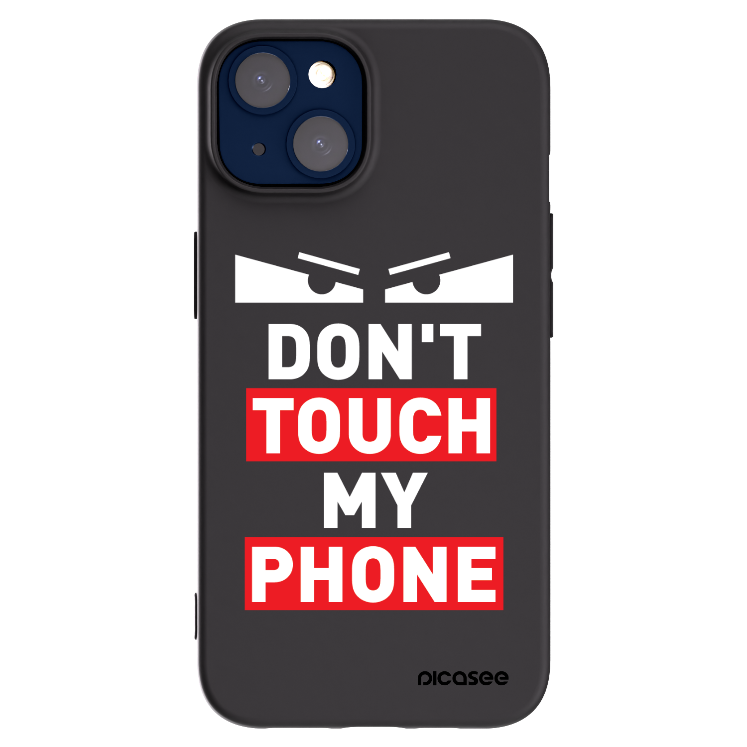 Picasee Apple iPhone 14 Hülle - Schwarzes Silikon - Shadow Eye - Transparent