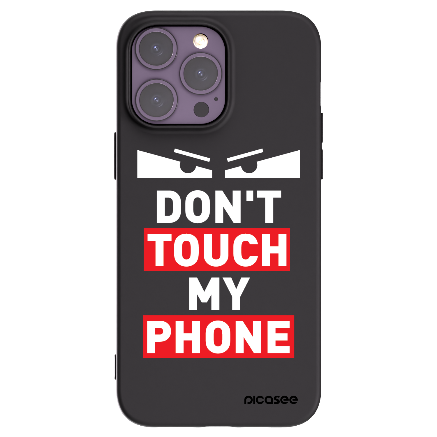 Picasee Apple iPhone 14 Pro Max Hülle - Schwarzes Silikon - Shadow Eye - Transparent