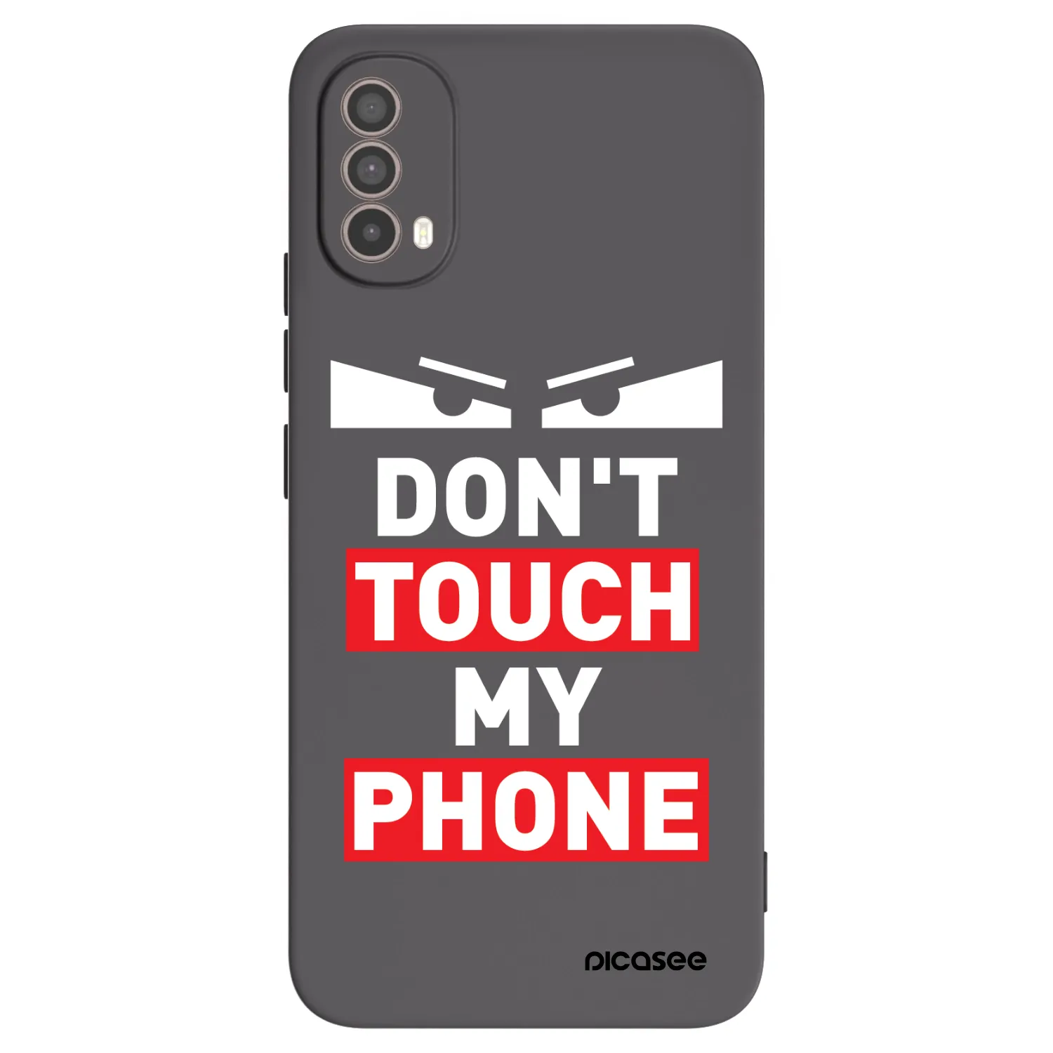 Picasee Motorola Moto E40 Hülle - Schwarzes Silikon - Shadow Eye - Transparent