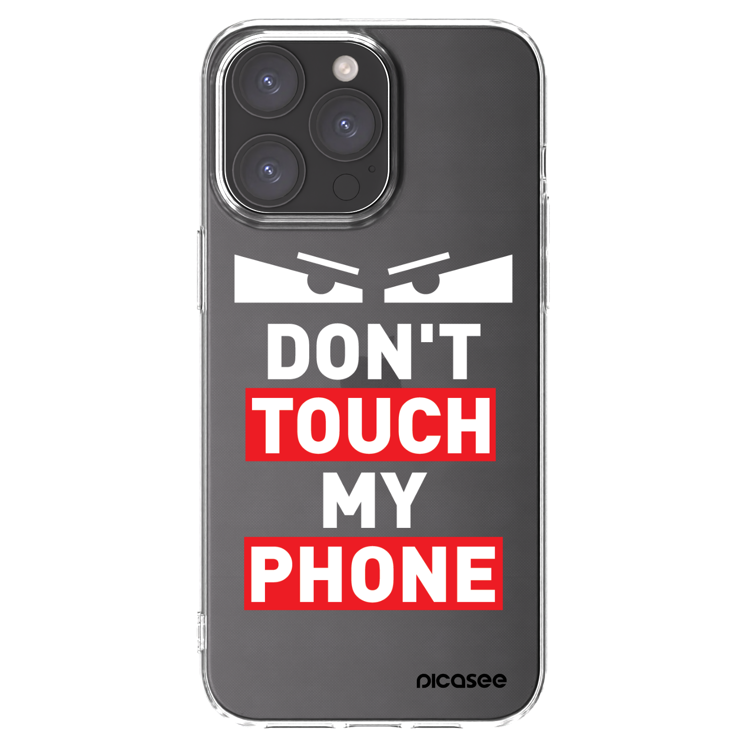 Picasee Apple iPhone 15 Pro Max Hülle - Transparentes Silikon - Shadow Eye - Transparent