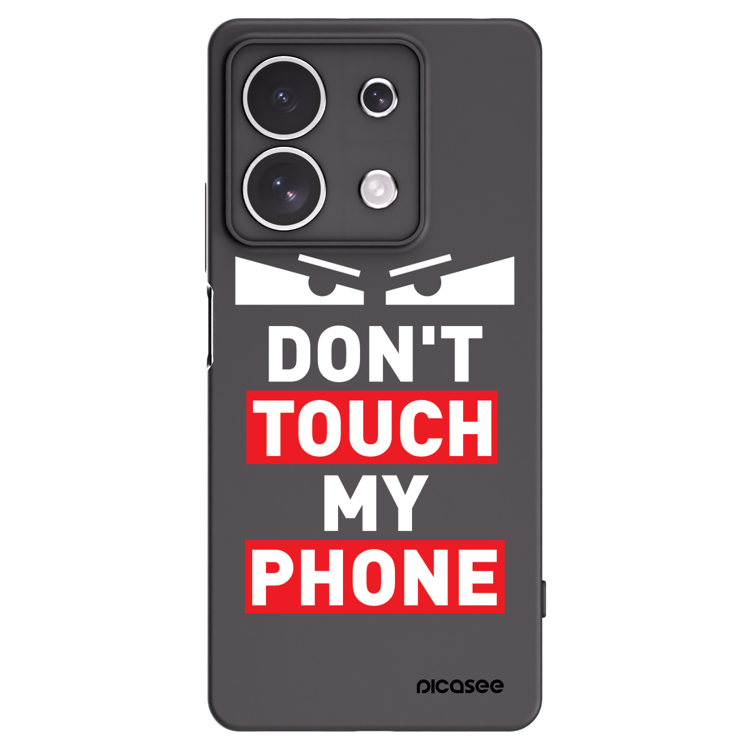 Picasee Xiaomi Redmi Note 13 4G Hülle - Schwarzes Silikon - Shadow Eye - Transparent