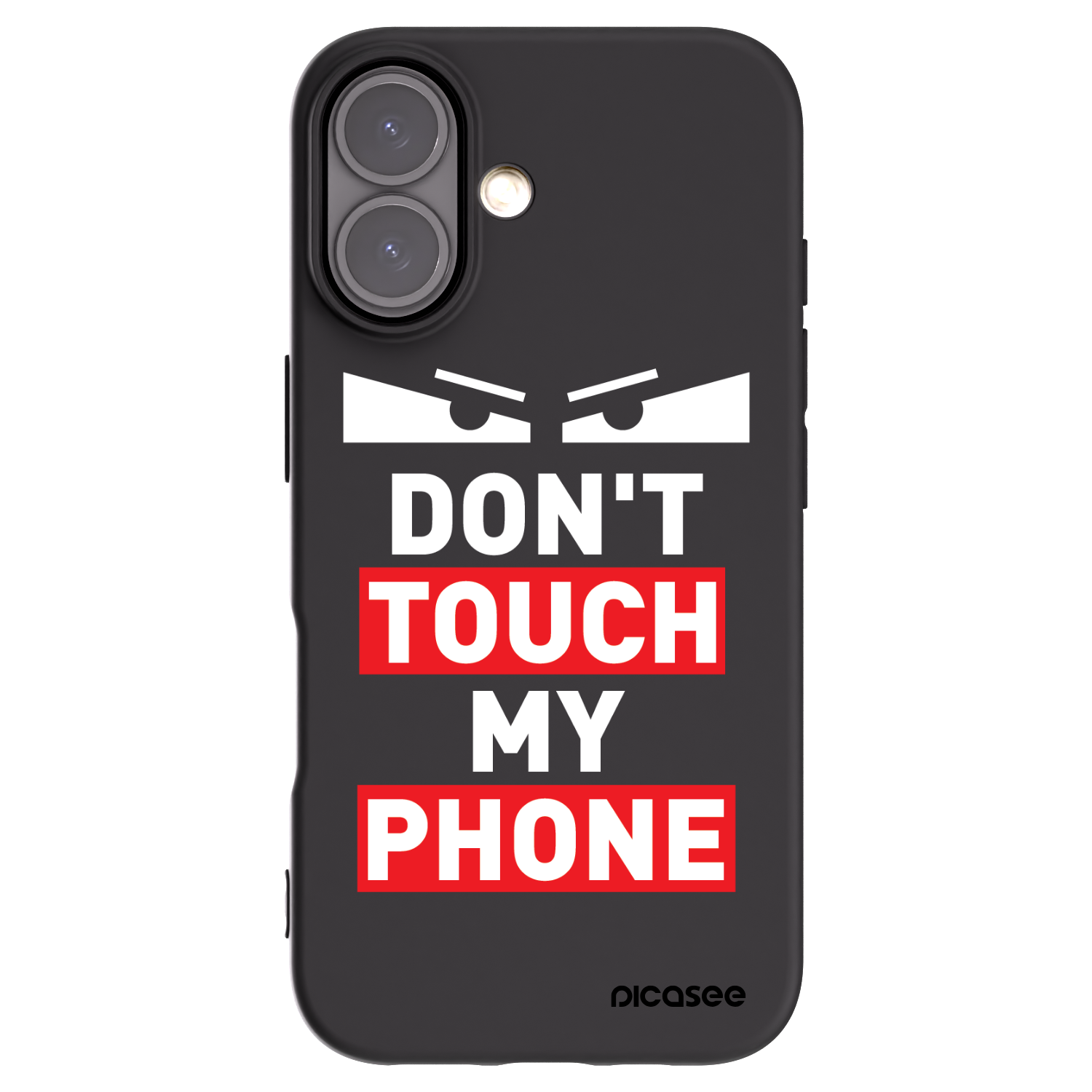 Picasee Apple iPhone 16 Hülle - Schwarzes Silikon - Shadow Eye - Transparent