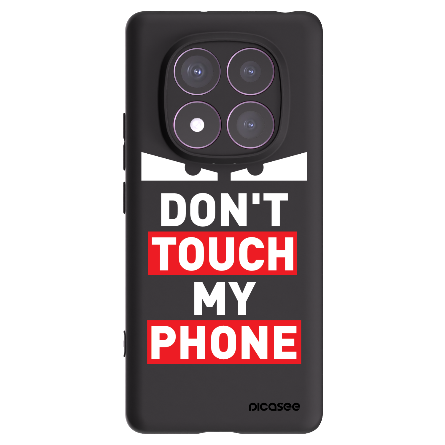 Picasee Xiaomi Redmi Note 14 Pro 4G Hülle - Schwarzes Silikon - Shadow Eye - Transparent