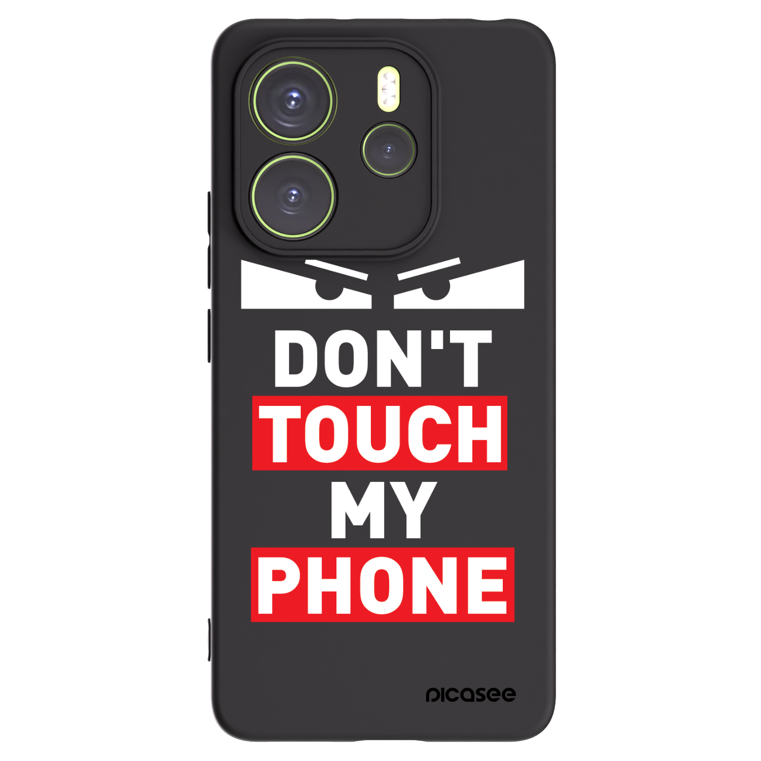 Picasee Xiaomi Redmi Note 14 4G Hülle - Schwarzes Silikon - Shadow Eye - Transparent