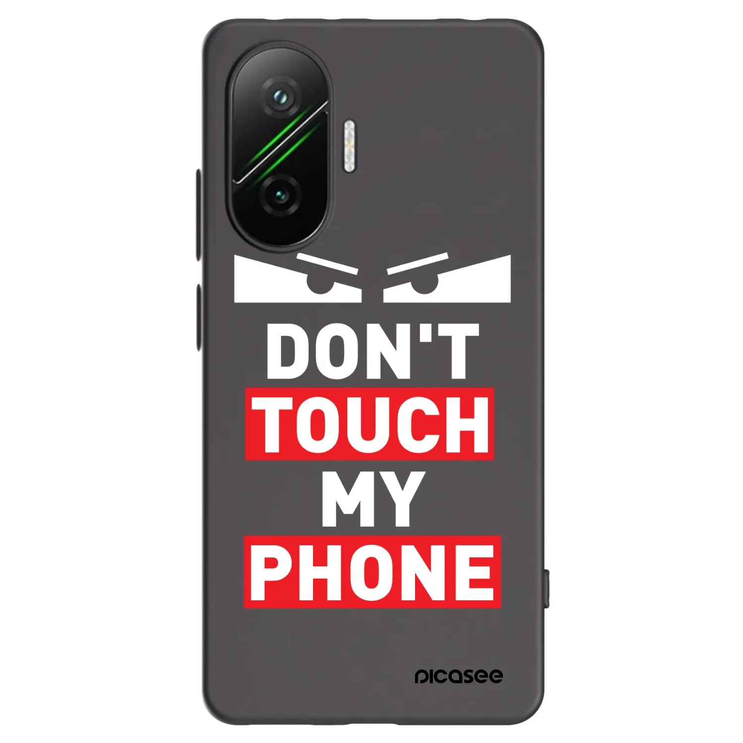 Picasee Xiaomi Poco F7 Pro 5G Hülle - Schwarzes Silikon - Shadow Eye - Transparent