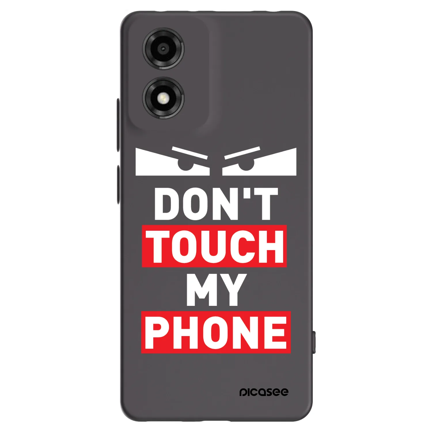 Picasee Motorola Moto E14 Hülle - Schwarzes Silikon - Shadow Eye - Transparent