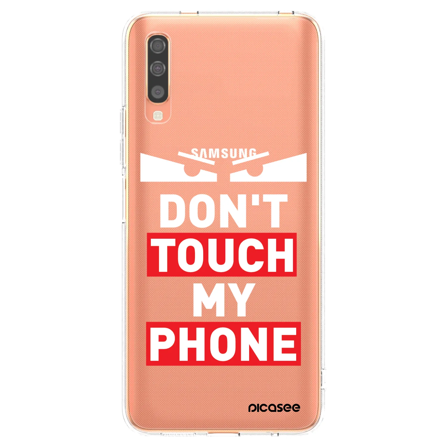 Picasee Samsung Galaxy A70 A705F Hülle - Transparentes Silikon - Shadow Eye - Transparent