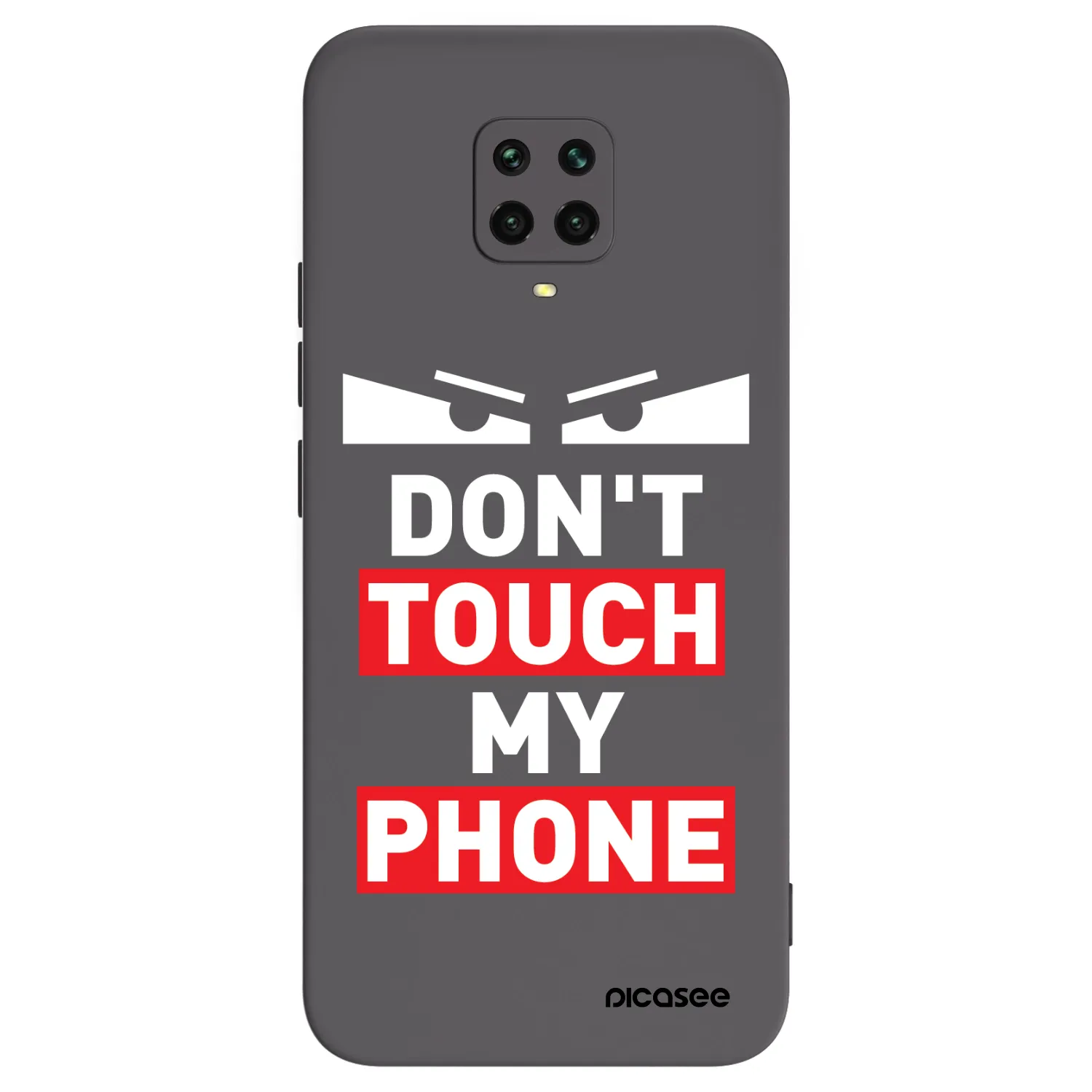 Picasee Xiaomi Redmi Note 9S Hülle - Schwarzes Silikon - Shadow Eye - Transparent