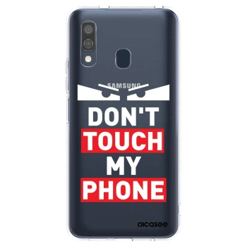 Picasee Samsung Galaxy A40 A405F Hülle - Transparentes Silikon - Shadow Eye - Transparent