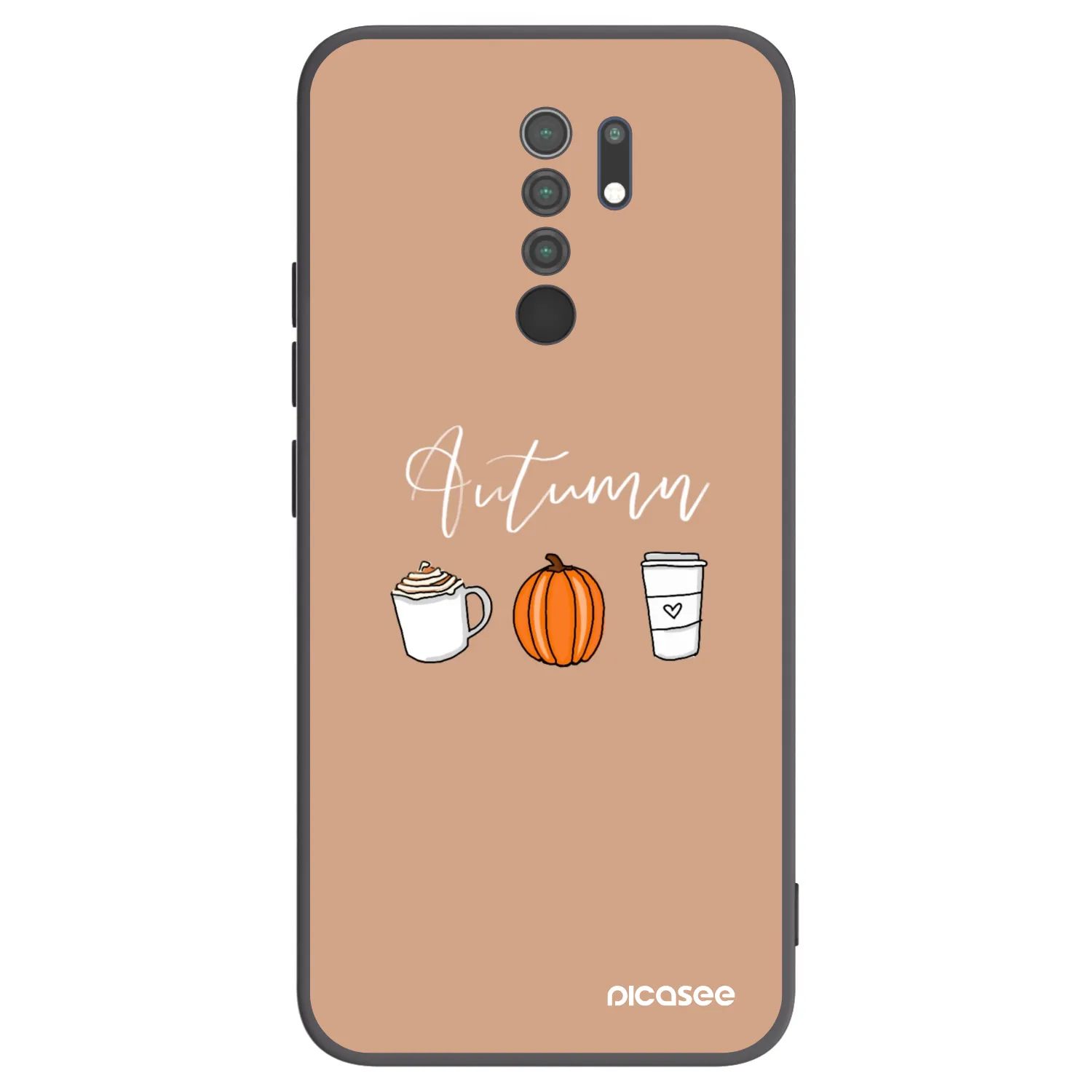 Picasee Xiaomi Redmi 9 Hülle - Schwarzes Silikon - Autumn
