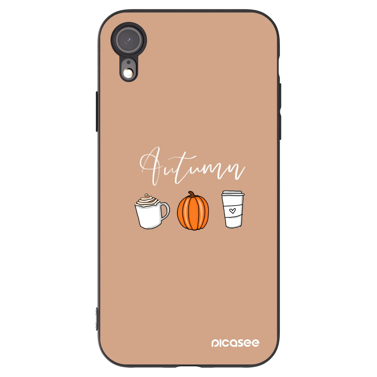 Picasee Apple iPhone XR Hülle - Schwarzes Silikon - Autumn