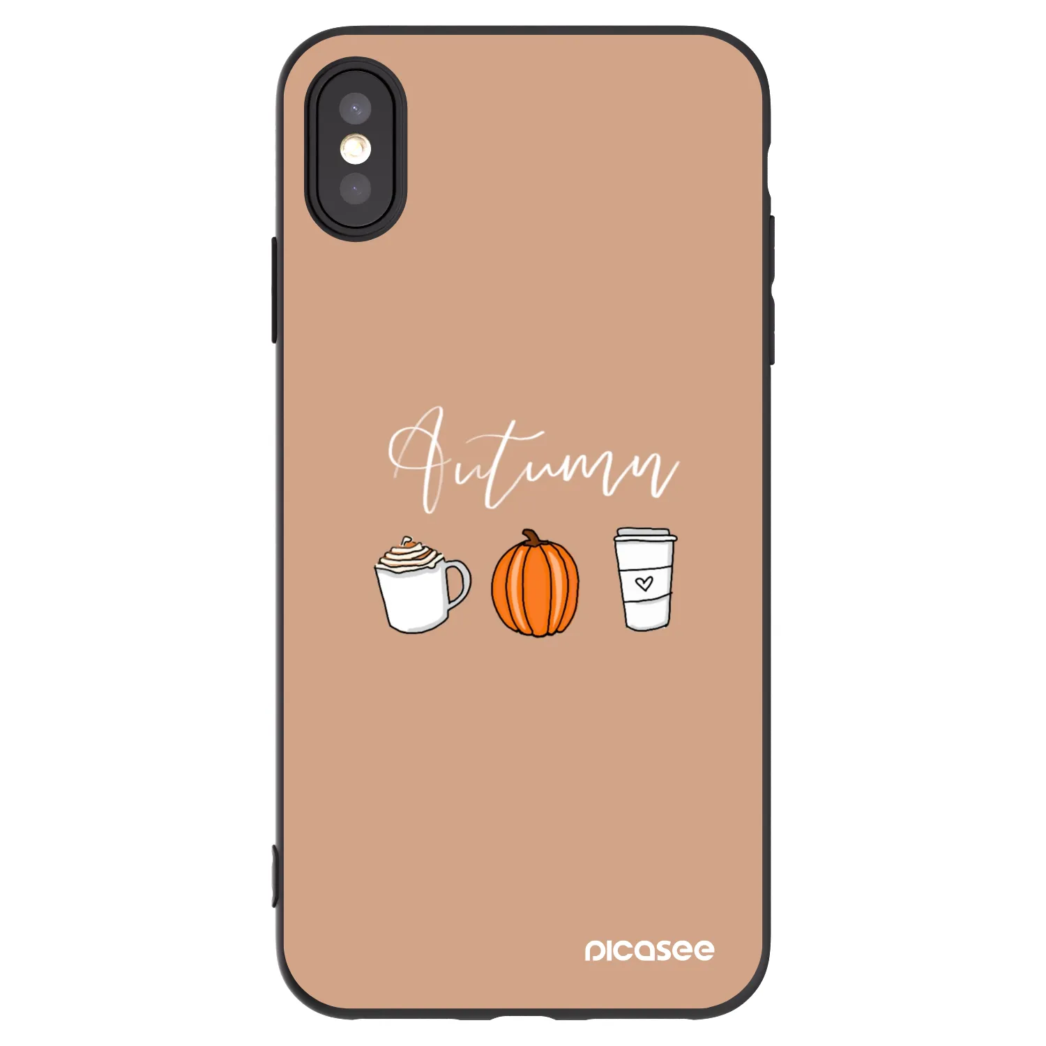 Picasee Apple iPhone XS Max Hülle - Schwarzes Silikon - Autumn