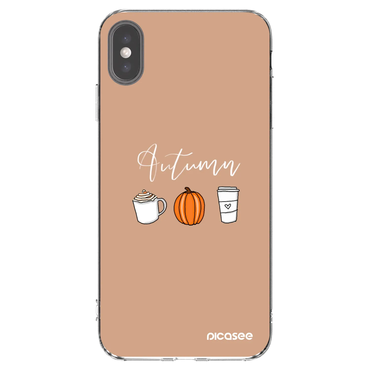 Picasee Apple iPhone XS Max Hülle - Transparentes Silikon - Autumn
