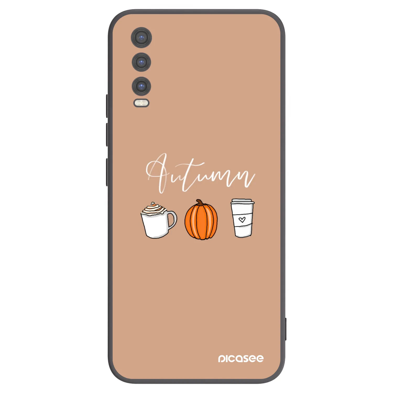 Picasee Vivo Y20s Hülle - Schwarzes Silikon - Autumn