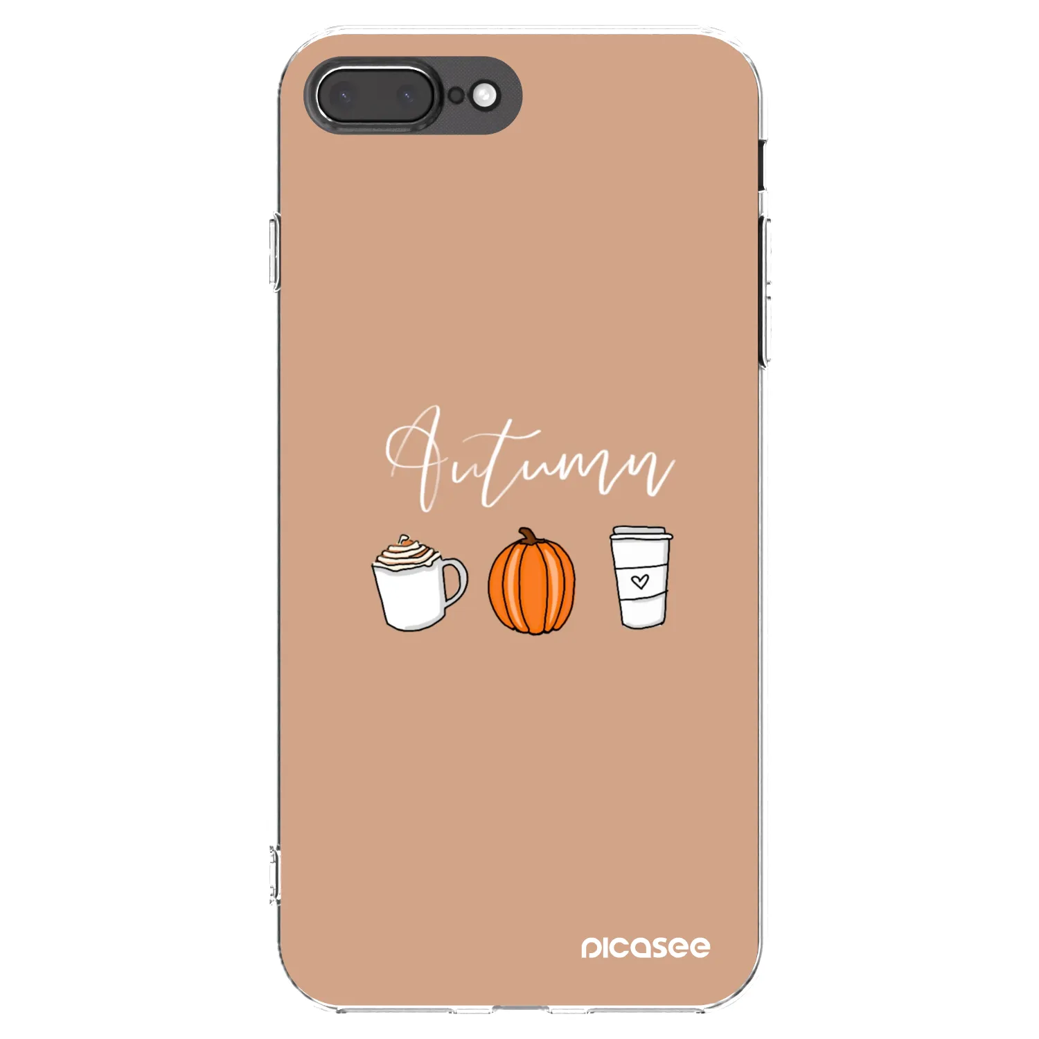 Picasee Apple iPhone 7 Plus Hülle - Transparentes Silikon - Autumn