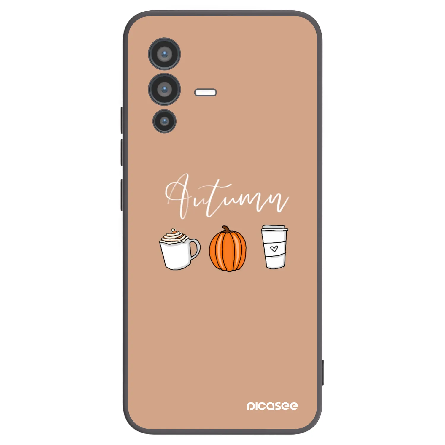 Picasee Vivo V23 5G Hülle - Schwarzes Silikon - Autumn