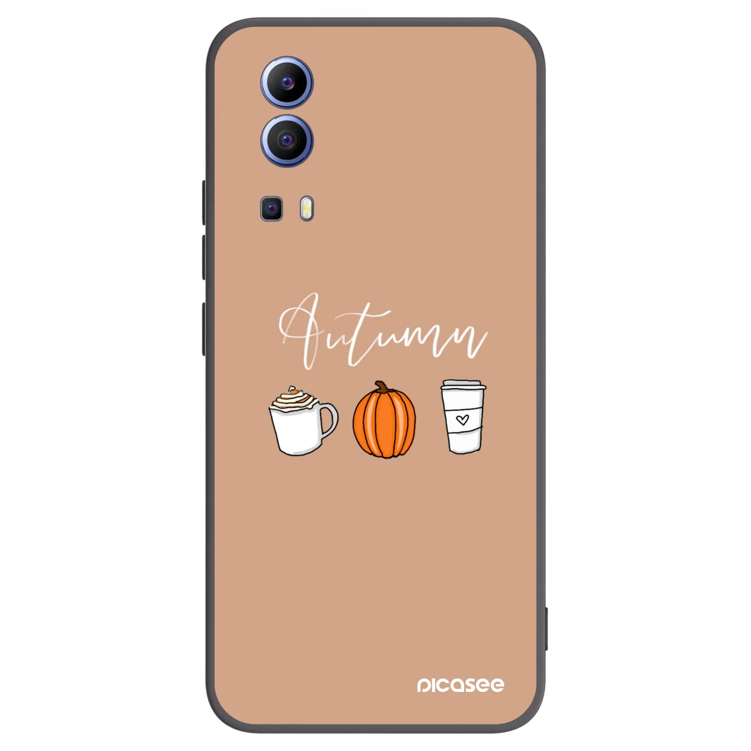 Picasee Vivo Y52 5G Hülle - Schwarzes Silikon - Autumn