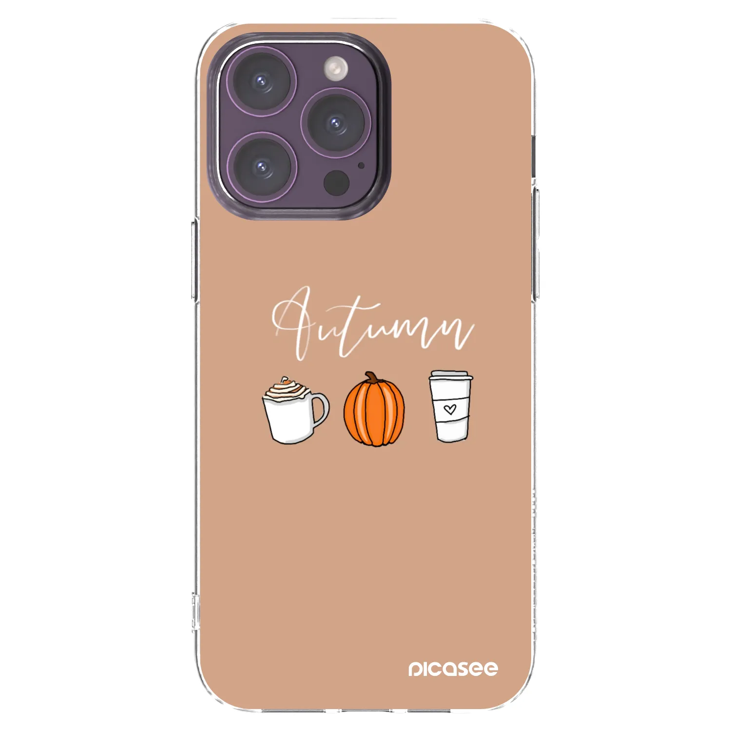 Picasee Apple iPhone 14 Pro Max Hülle - Transparentes Silikon - Autumn