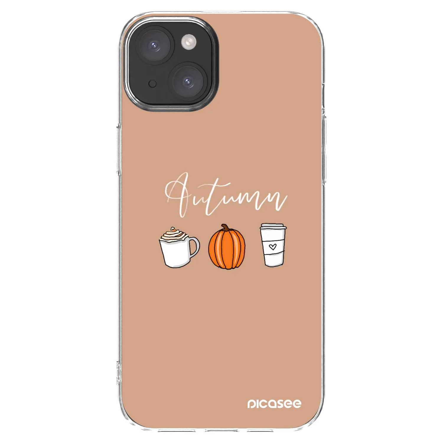 Picasee Apple iPhone 15 Plus Hülle - Transparentes Silikon - Autumn