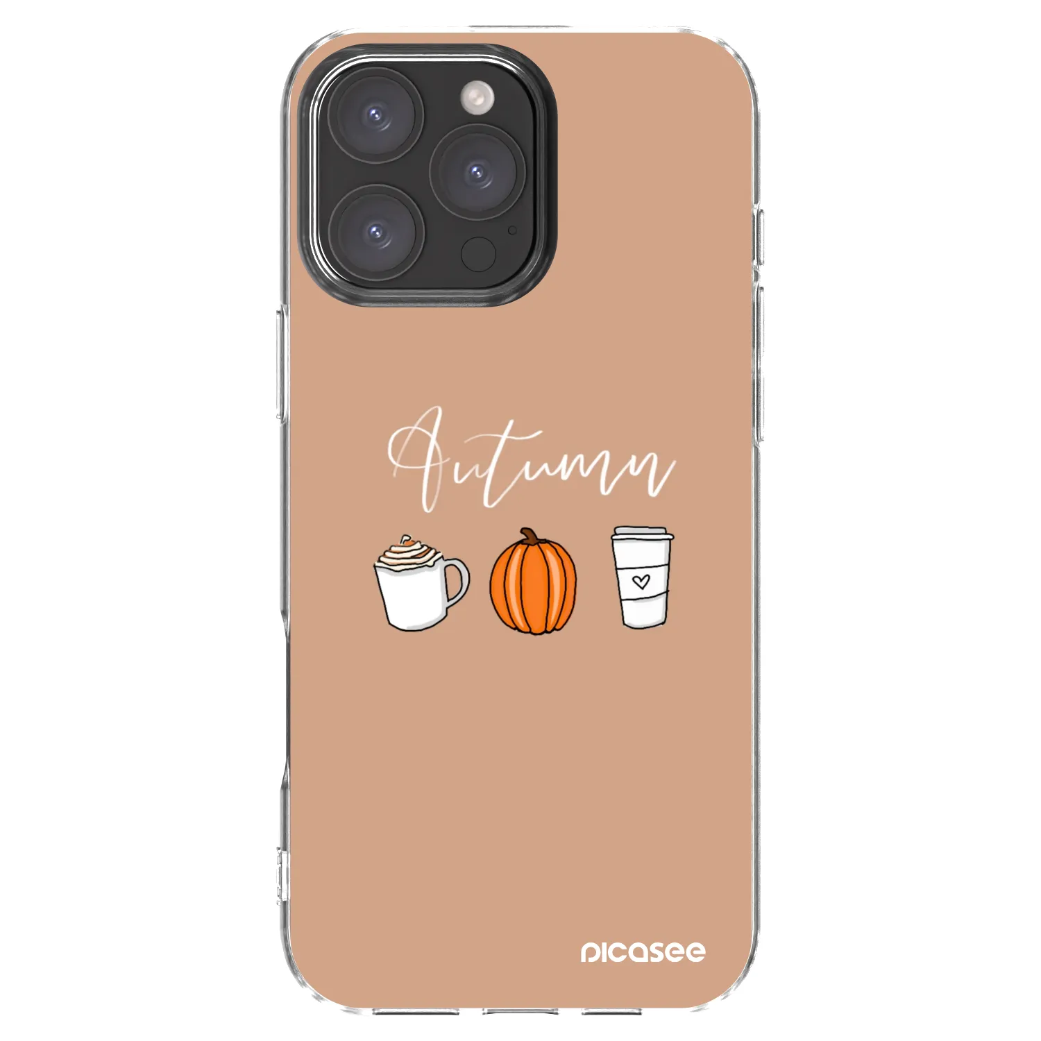 Picasee Apple iPhone 16 Pro Max Hülle - Transparentes Silikon - Autumn