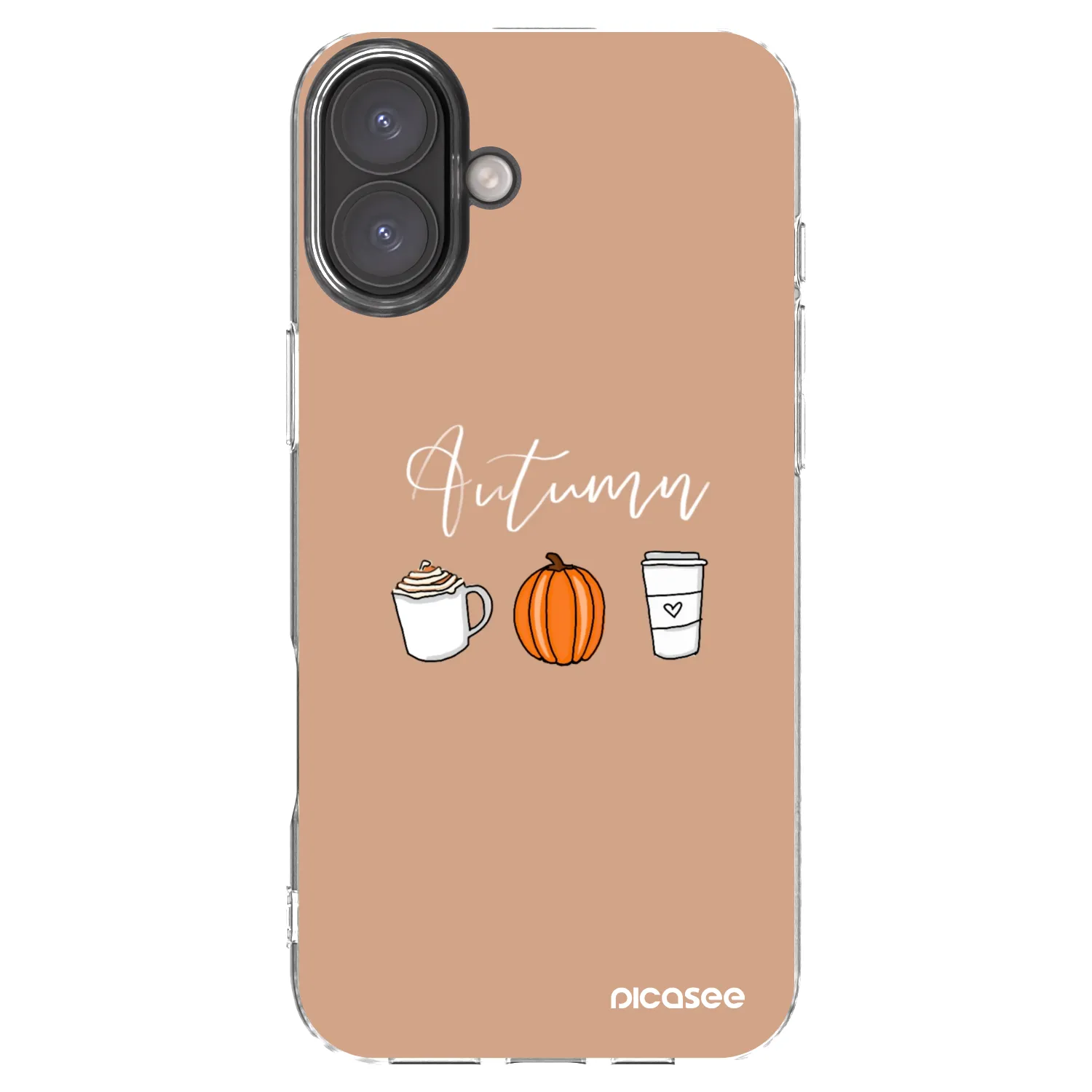 Picasee Apple iPhone 16 Plus Hülle - Transparentes Silikon - Autumn