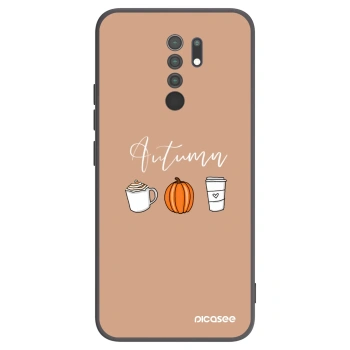 Picasee Xiaomi Redmi 9 Hülle - Schwarzes Silikon - Autumn
