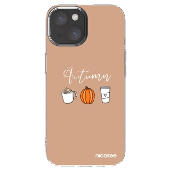 Picasee Apple iPhone 15 Hülle - Transparentes Silikon - Autumn