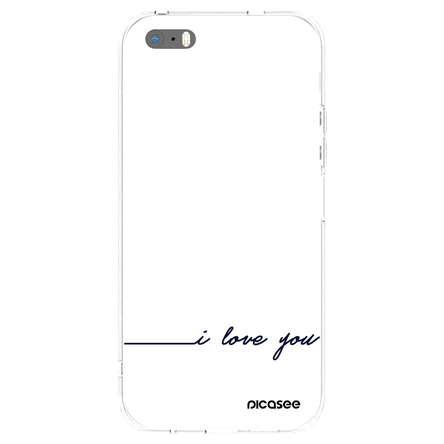 Picasee Apple iPhone 5/5S/SE Hülle - Transparentes Silikon - Ich liebe dich