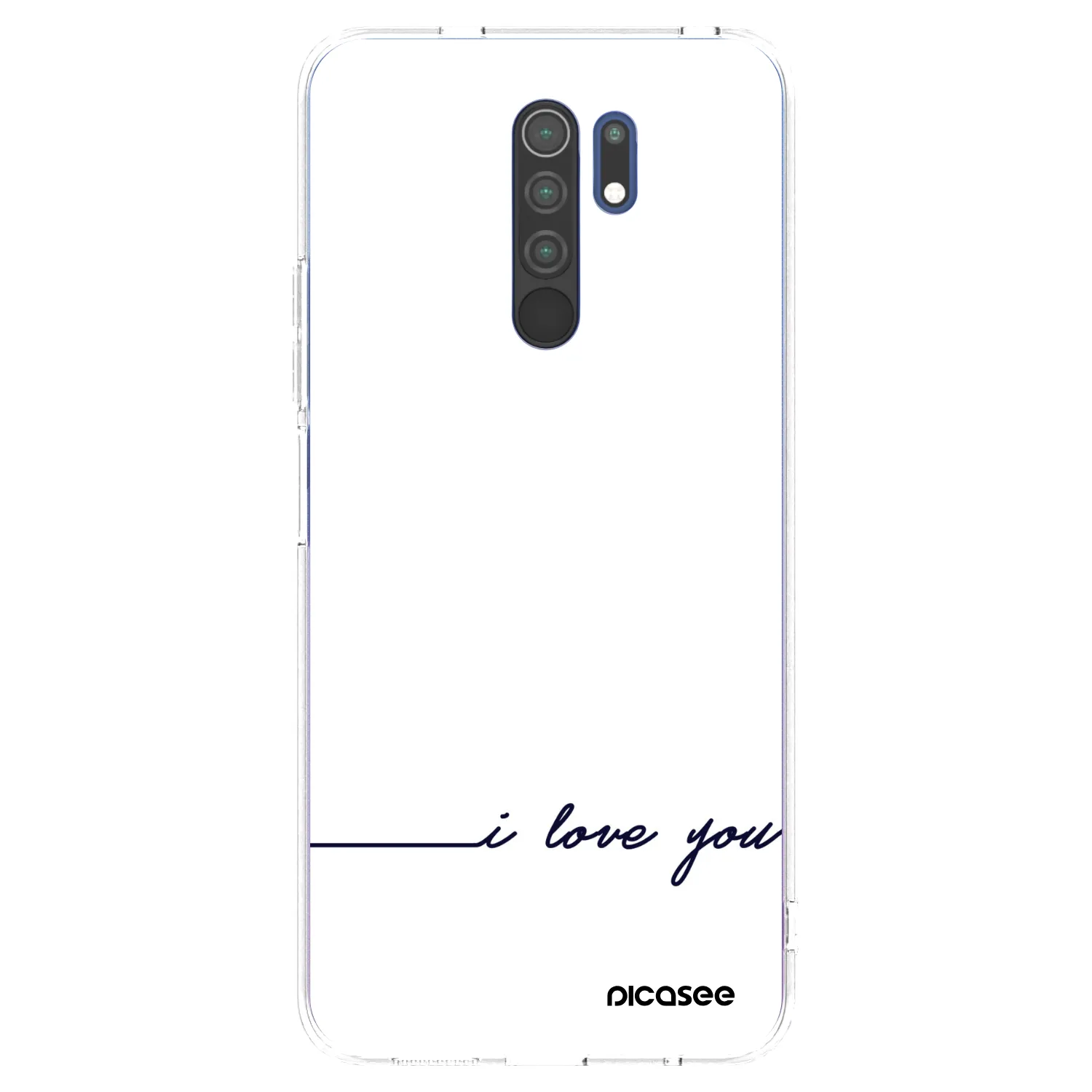 Picasee Xiaomi Redmi 9 Hülle - Transparentes Silikon - Ich liebe dich