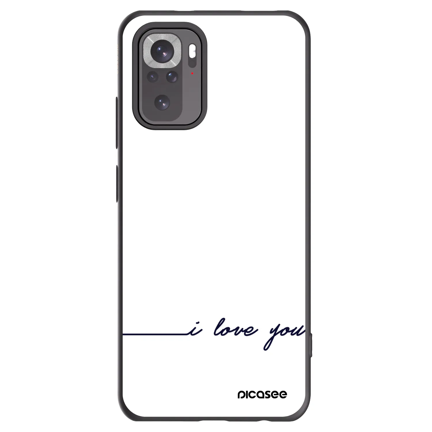 Picasee Xiaomi Redmi Note 10 Hülle - Schwarzes Silikon - Ich liebe dich