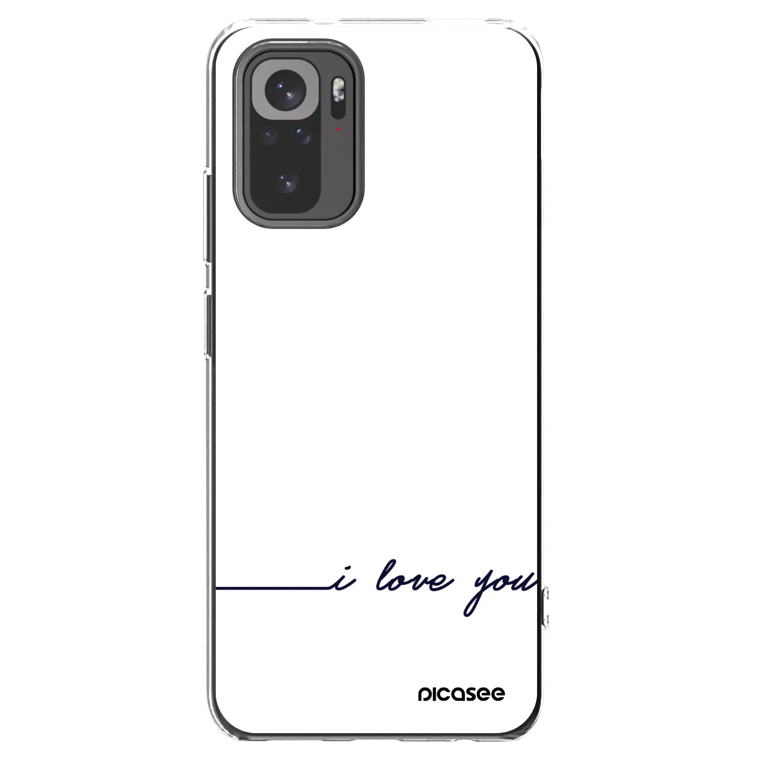 Picasee Xiaomi Redmi Note 10S Hülle - Transparentes Silikon - Ich liebe dich