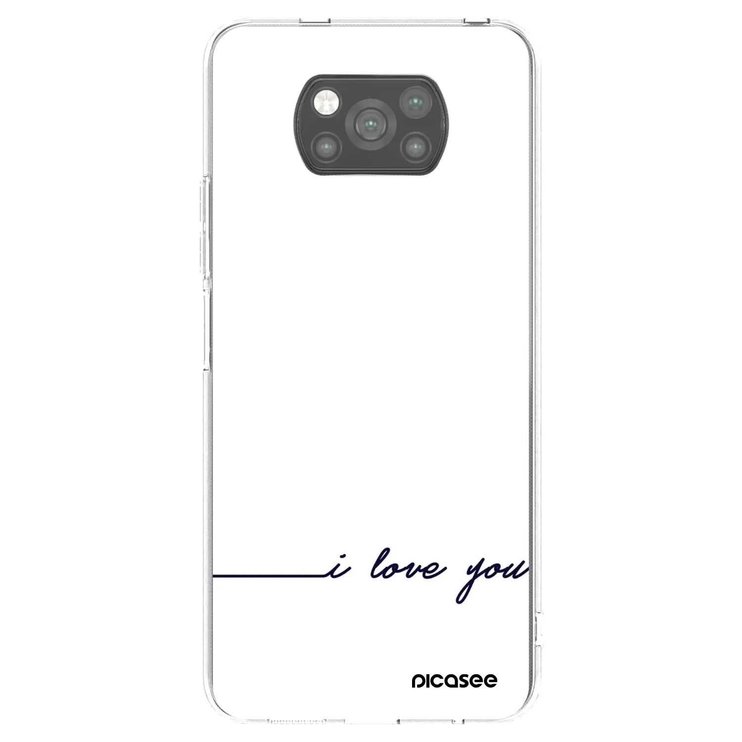 Picasee Xiaomi Poco X3 Pro Hülle - Schwarzes Silikon - Ich liebe dich