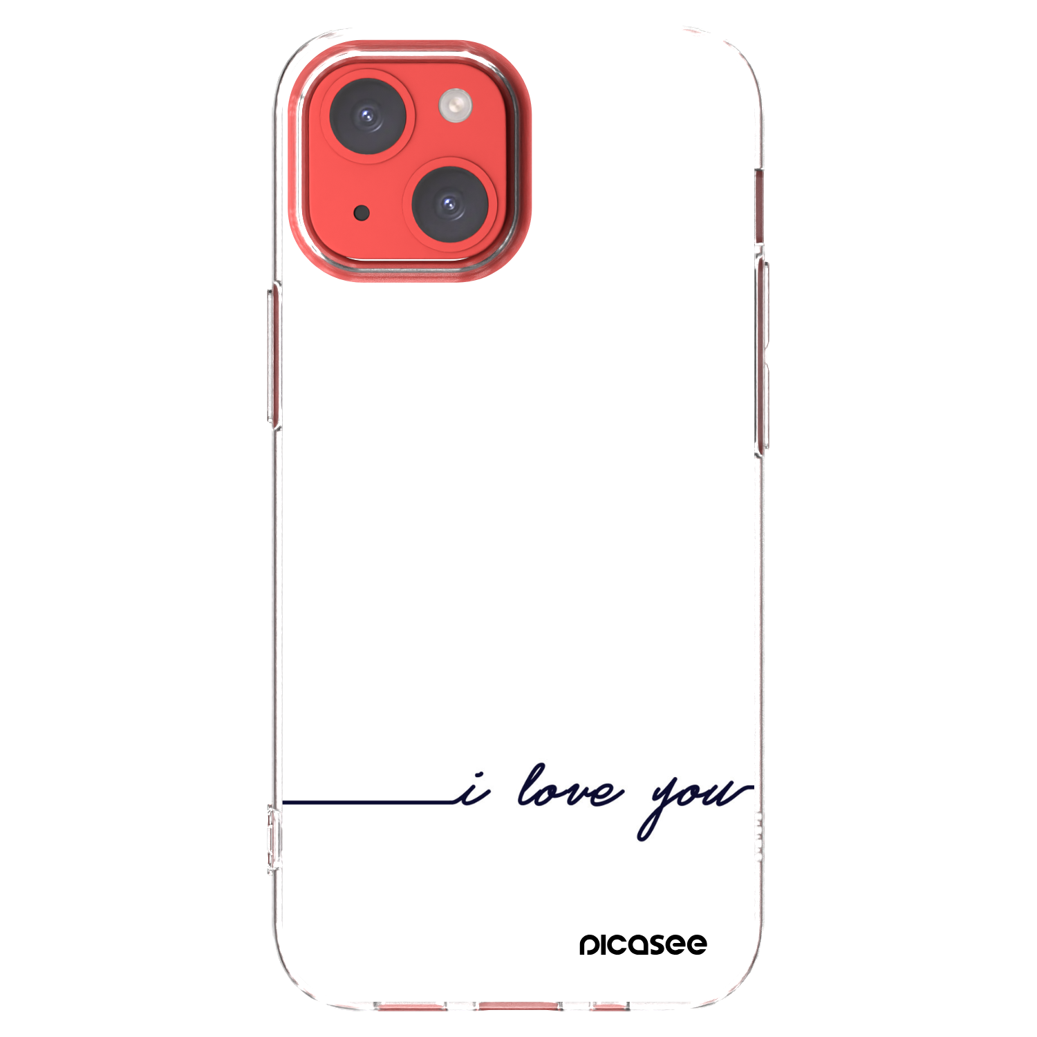 Picasee Apple iPhone 13 mini Hülle - Transparentes Silikon - Ich liebe dich