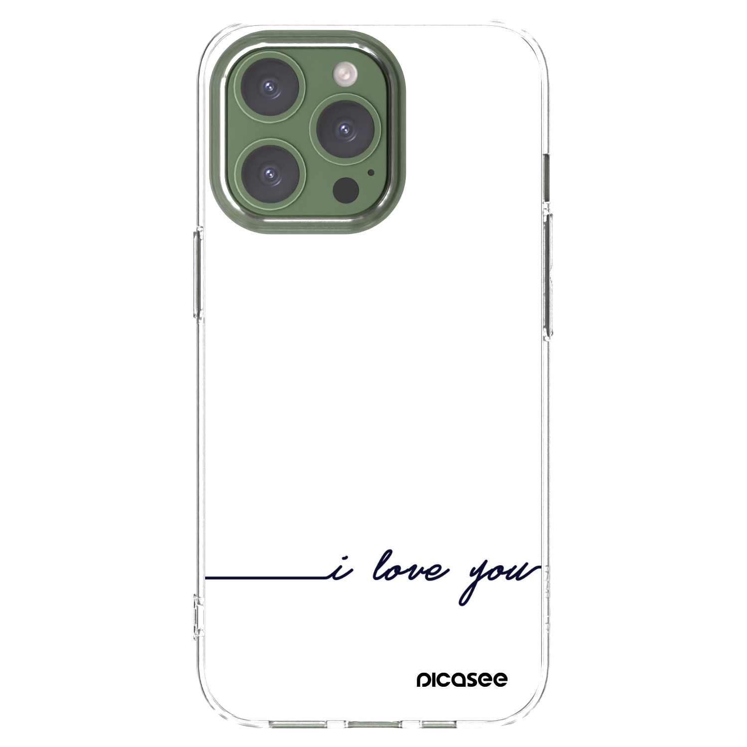 Picasee Apple iPhone 13 Pro Hülle - Transparentes Silikon - Ich liebe dich