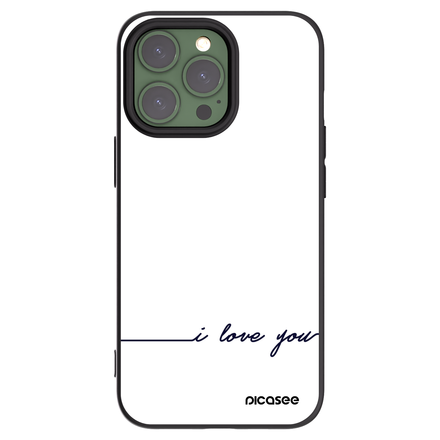 Picasee Apple iPhone 13 Pro Hülle - Schwarzes Silikon - Ich liebe dich