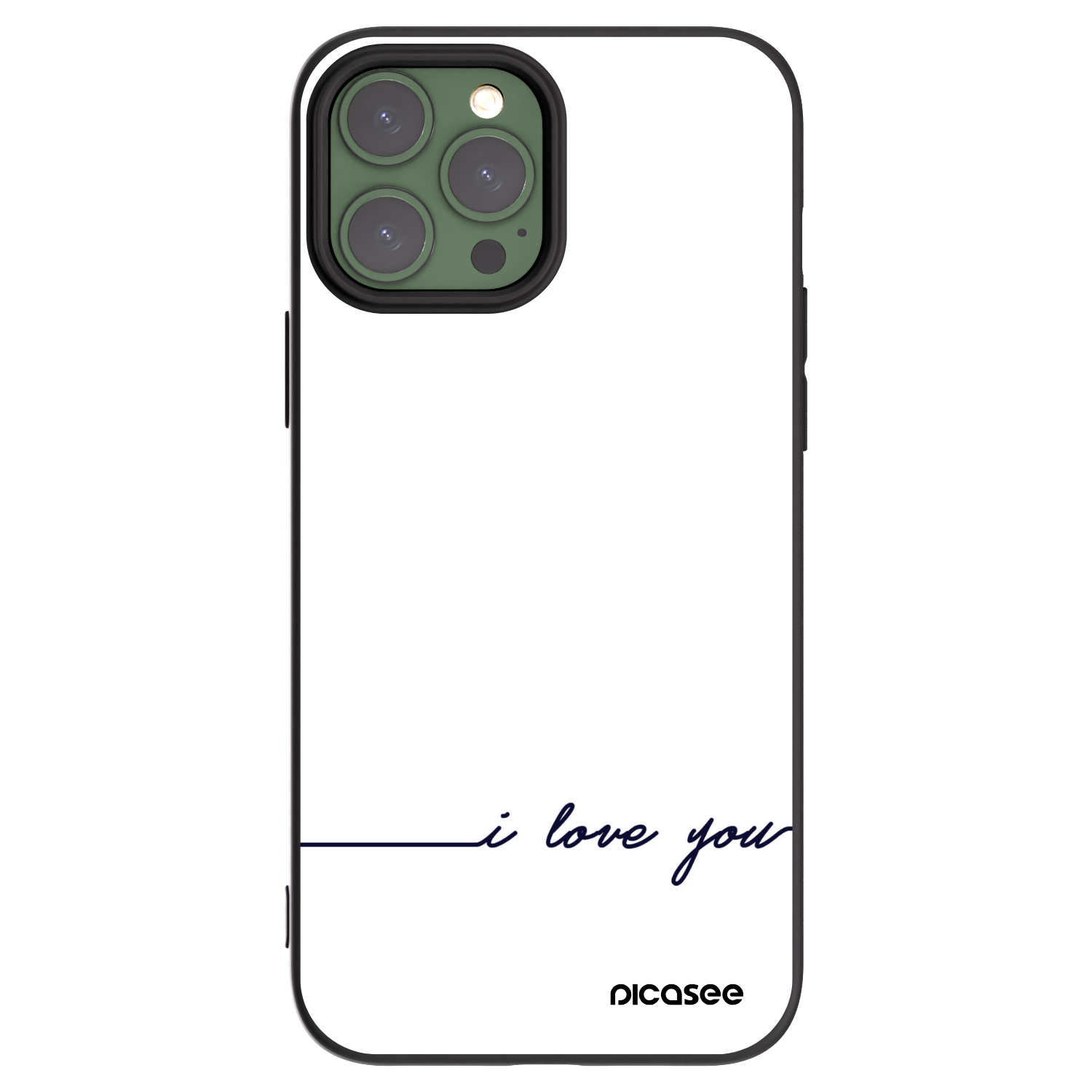 Picasee Apple iPhone 13 Pro Max Hülle - Schwarzes Silikon - Ich liebe dich