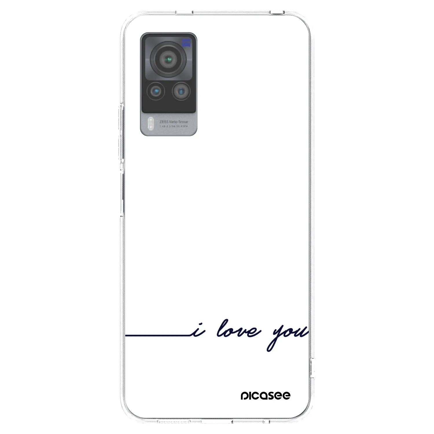 Picasee Vivo X60 Pro 5G Hülle - Transparentes Silikon - Ich liebe dich