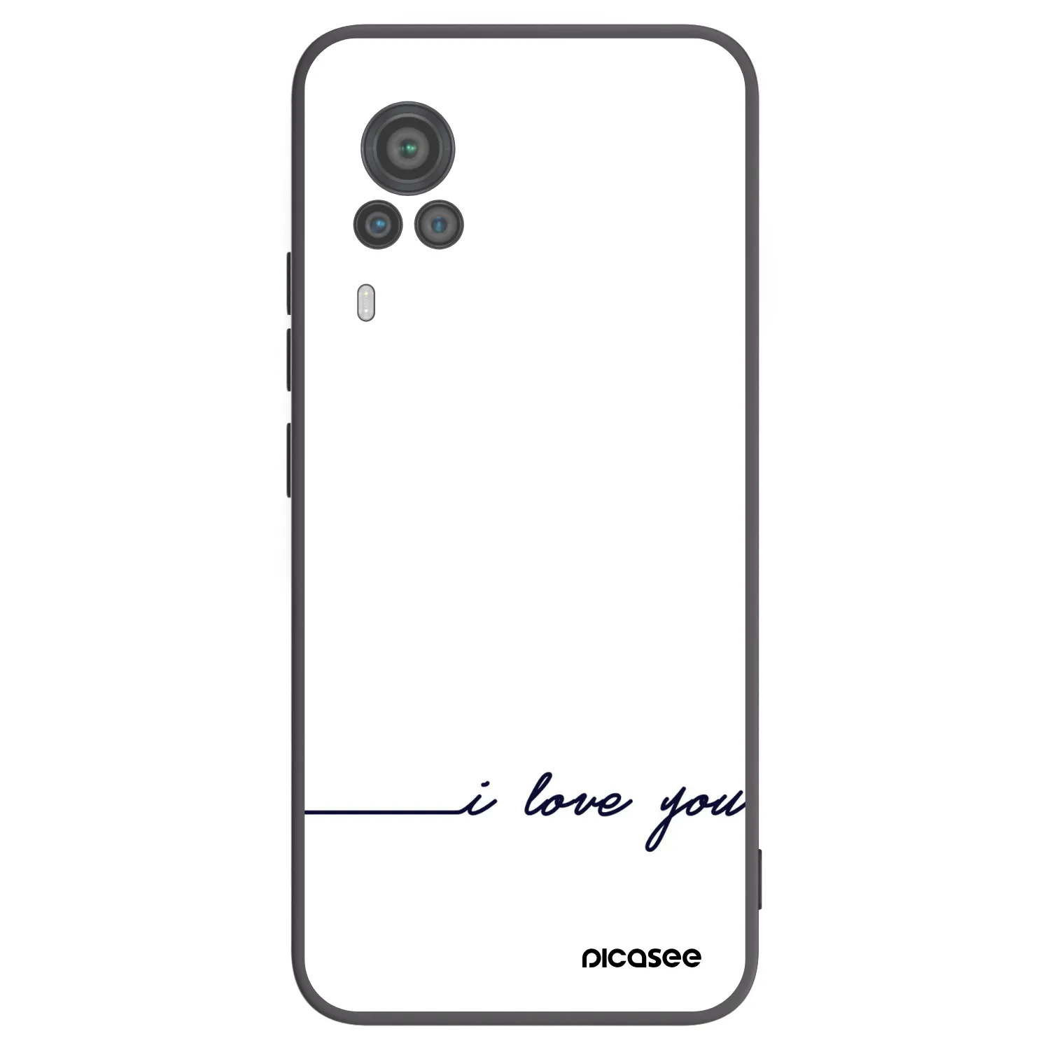 Picasee Vivo X60 Pro 5G Hülle - Schwarzes Silikon - Ich liebe dich