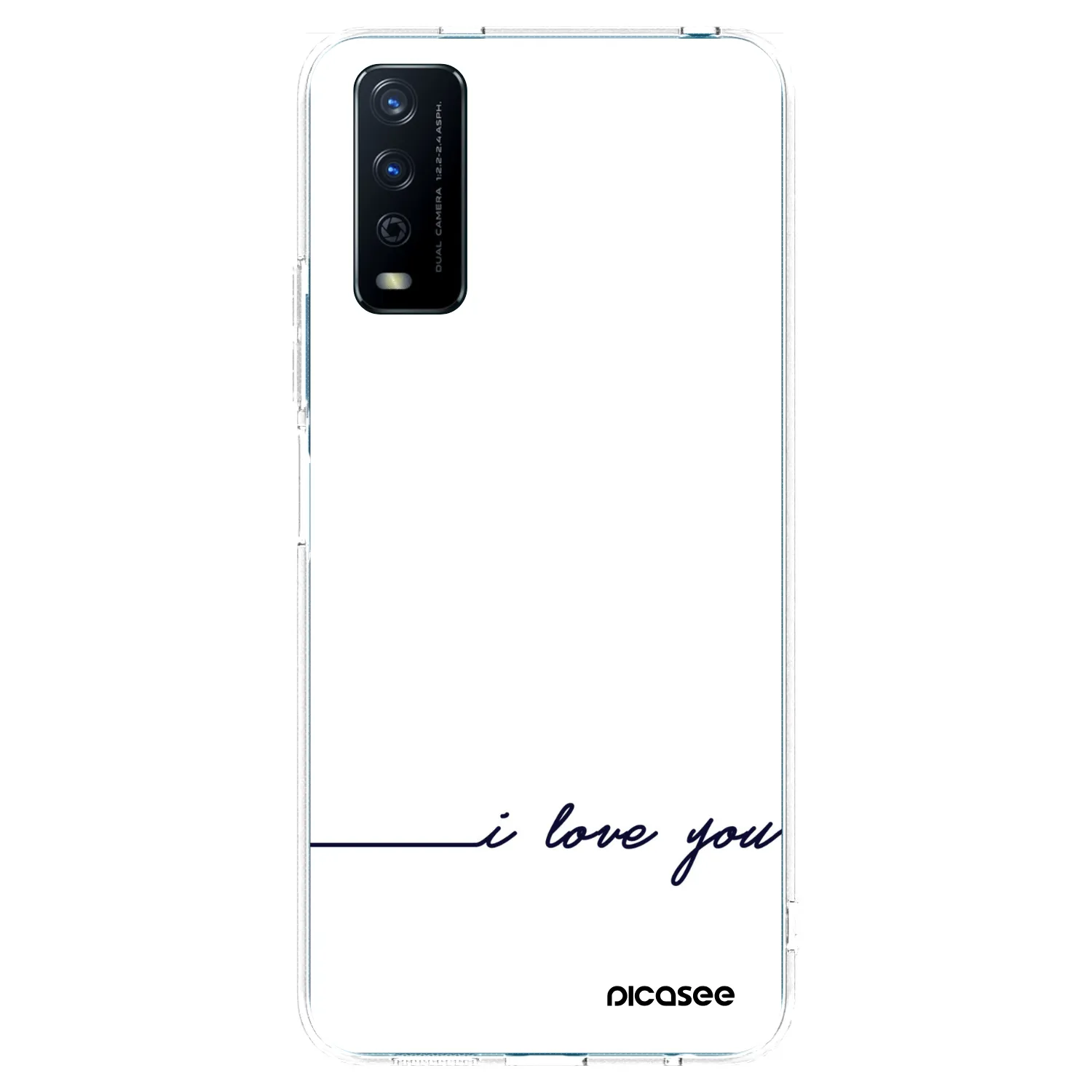 Picasee Vivo Y11s Hülle - Transparentes Silikon - Ich liebe dich