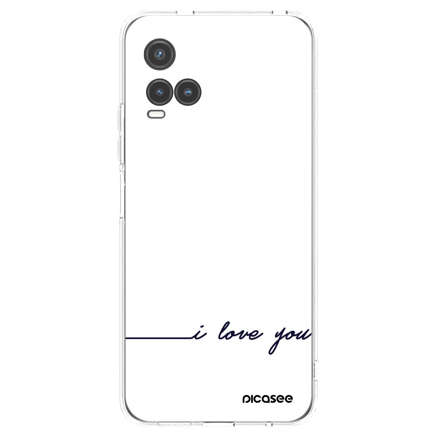 Picasee Vivo Y33s Hülle - Transparentes Silikon - Ich liebe dich