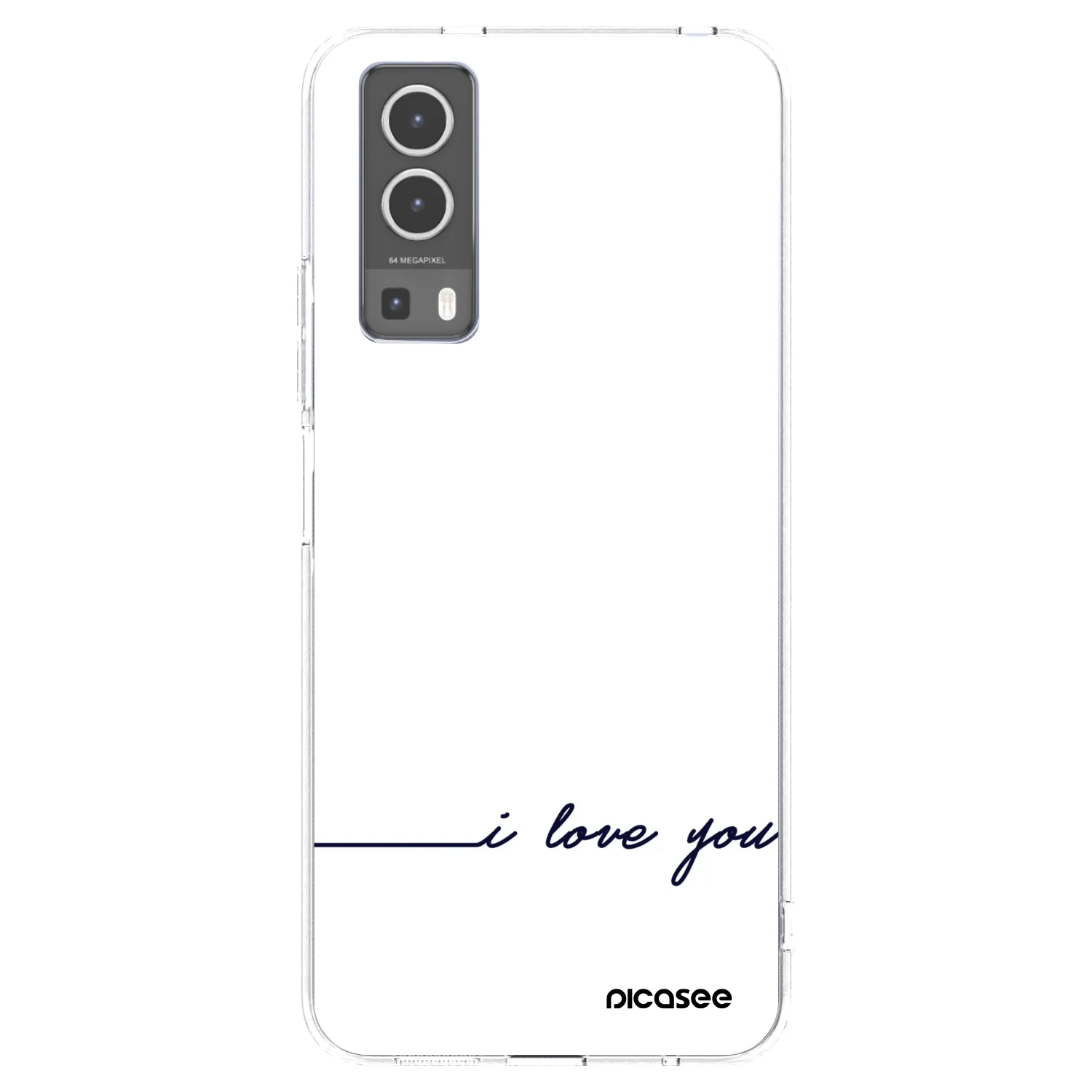 Picasee Vivo Y72 5G Hülle - Transparentes Silikon - Ich liebe dich