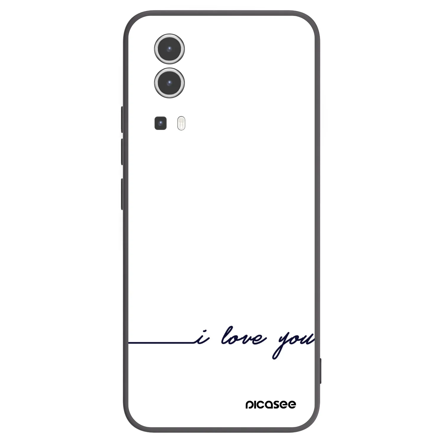Picasee Vivo Y72 5G Hülle - Schwarzes Silikon - Ich liebe dich