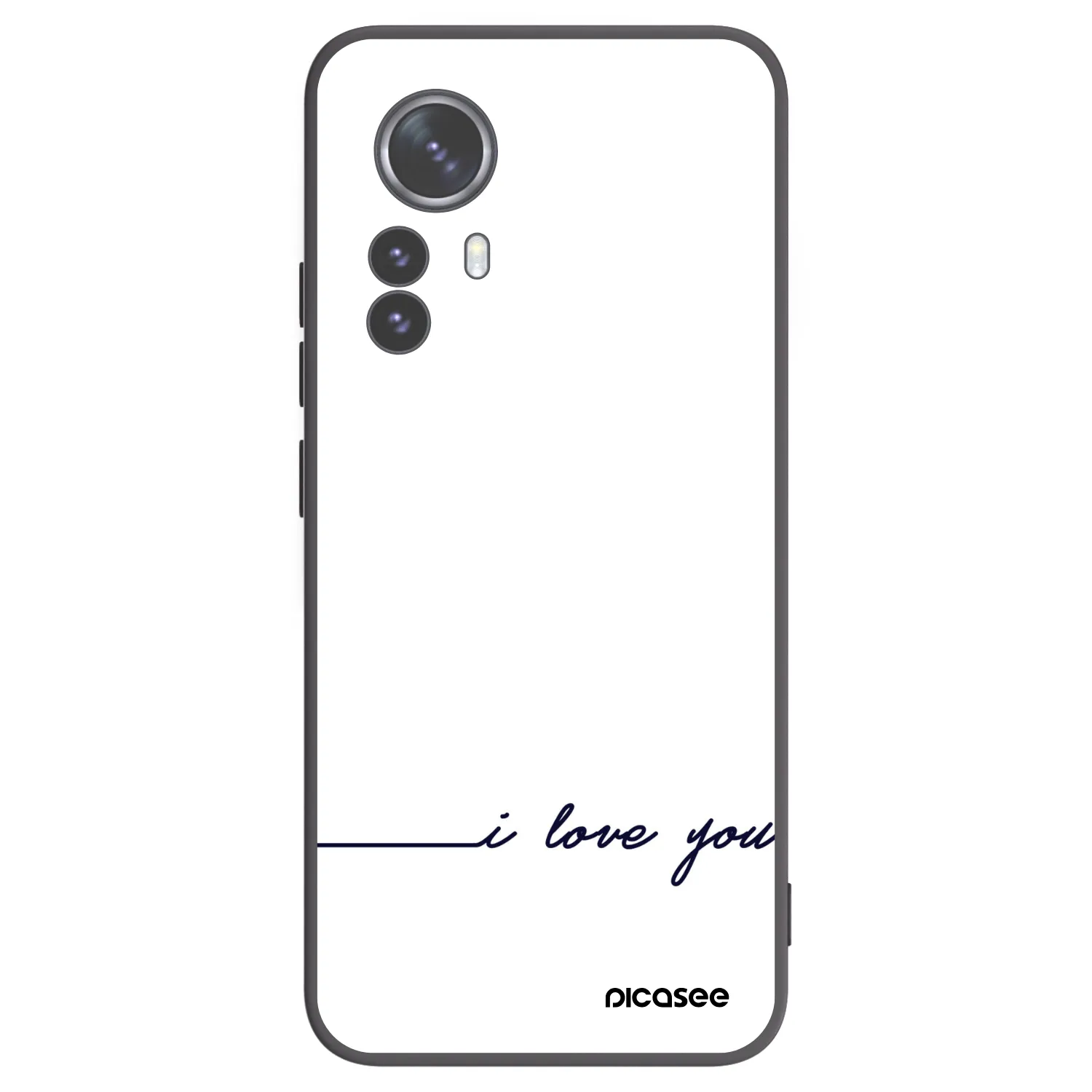 Picasee Xiaomi 12 Pro Hülle - Schwarzes Silikon - Ich liebe dich